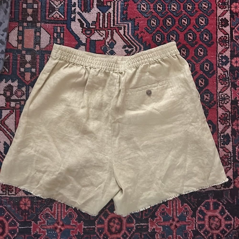 NWT : ATM Anthony Thomas Melillo Linen Shorts, Sz 8, Green - Picture 3 of 10